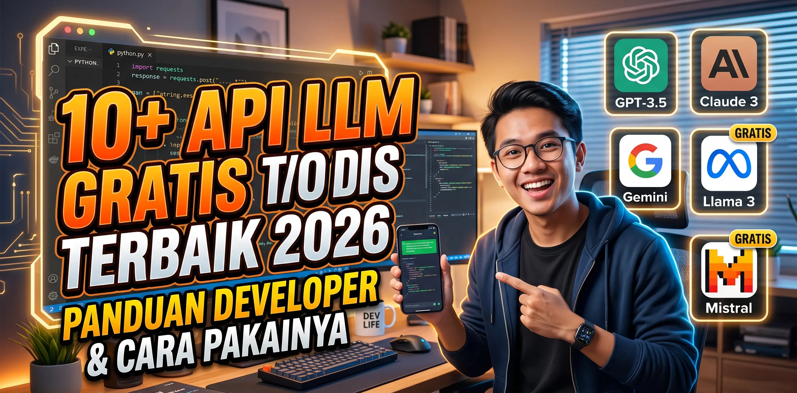 10+ API LLM Gratis Terbaik 2026: Panduan Developer & Cara Pakainya