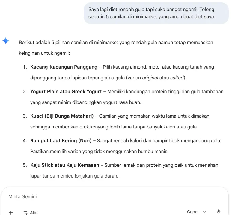 Contoh Hasil Prompt Spesifik
