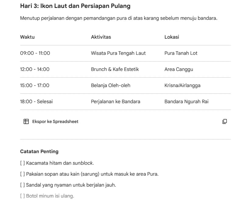 Contoh Hasil Prompt Spesifik