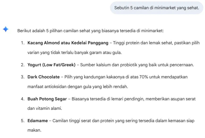 Contoh Hasil Prompt Spesifik