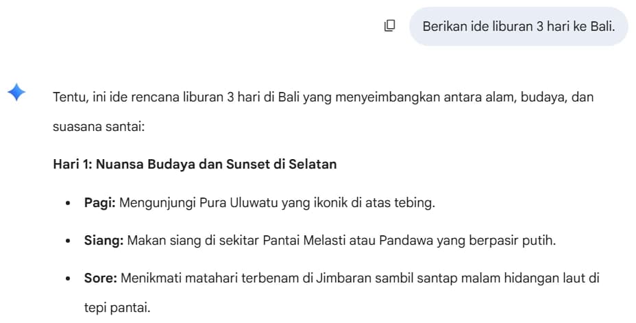 Contoh Hasil Prompt Spesifik