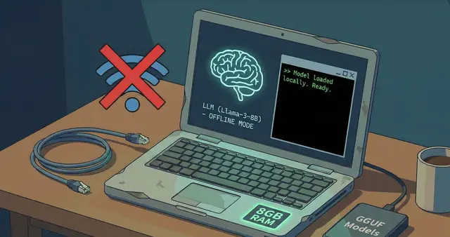 Cover Image for Cara Menjalankan LLM di Laptop Kentang (RAM 8GB) Tanpa Internet